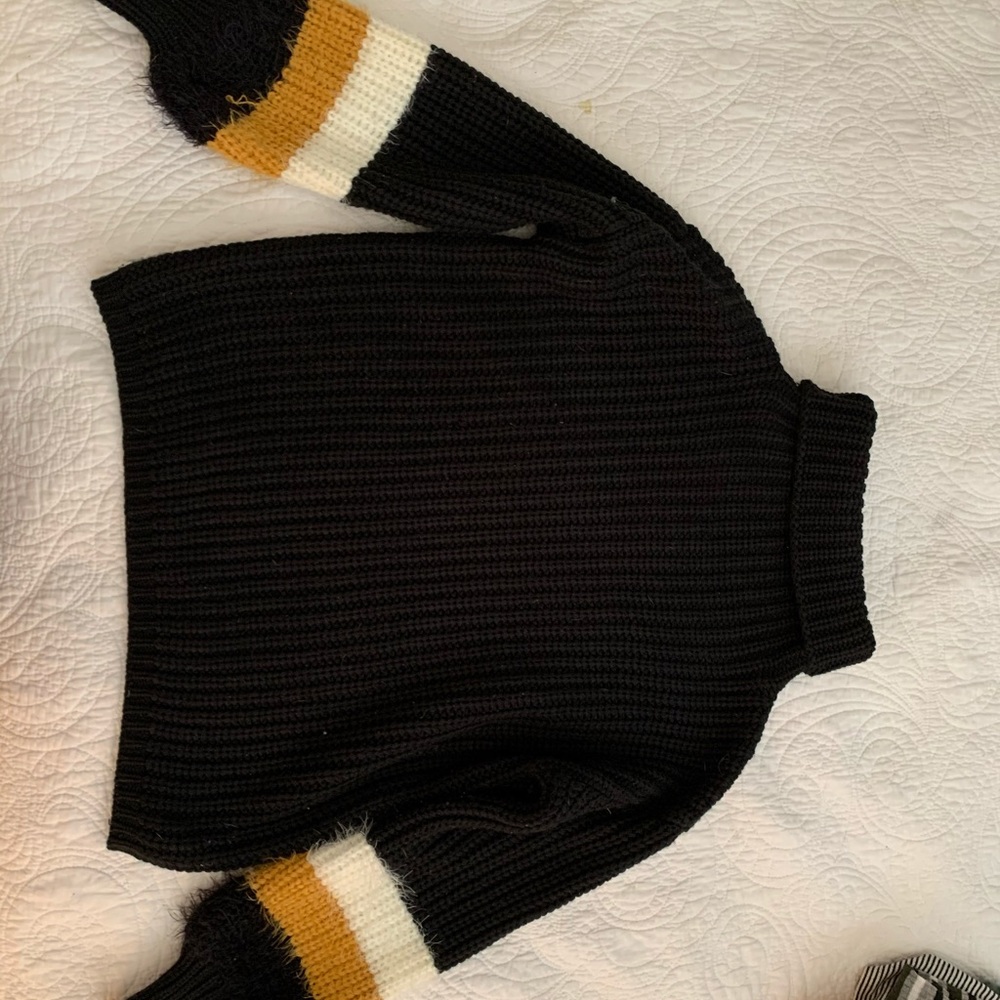 Black turtle neck sweater